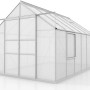 Vitavia Gewächshaus Meridian 9900 aus Alu, 9,9 m² mit Fundament. Garten Gewächshaus mit Hohlkammerplatten und Alurahmen.