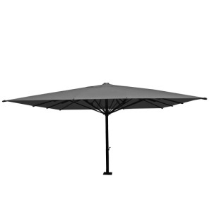 Quadratischer, anthrazitfarbener MCW Sonnenschirm für Gastronomie und Garten.