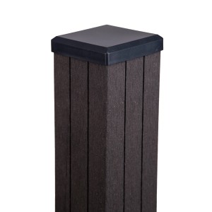 GroJa Fertigzaun Pfosten zum Aufdübeln inkl. Kappe Anthrazit 7 x 7 x 190 cm