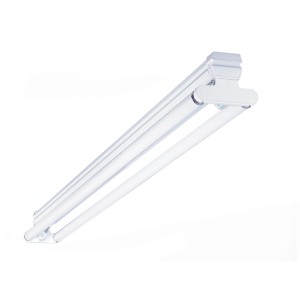 Weiße Lichtleiste mit 2 Leuchtstoffröhren (je 36W) für Keller oder Werkstatt, 122,7 cm lang.
