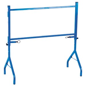 Blauer, höhenverstellbarer Metall Allzweckbock mit 175 kg Tragkraft für Bauarbeiten.