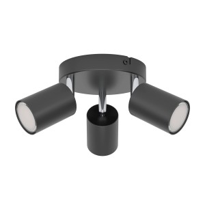 Eglo Spot Reciso-E 3-flammig 8,5 cm x 14 cm Schwarz