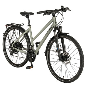 Graues Prophete Trekkingrad Entdecker 500 Damenrad mit 28 Zoll Reifen.
