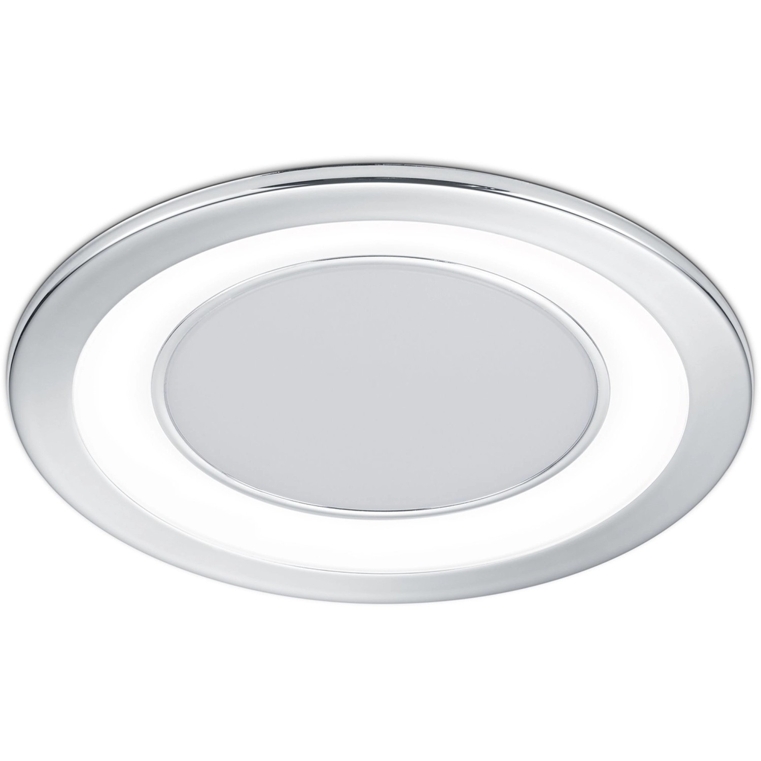 Runder Trio LED Einbauspot Core, 10W, 1040 lm, Chrom Optik.
