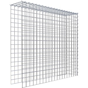 Gabiona Anbaukorb Typ 4, 90x100x20cm, Maschenweite 5x5cm, aus verzinktem Drahtgitter.