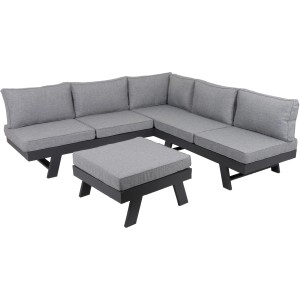 Garden Pleasure Lounge-Set Donna 3-tlg. Grau