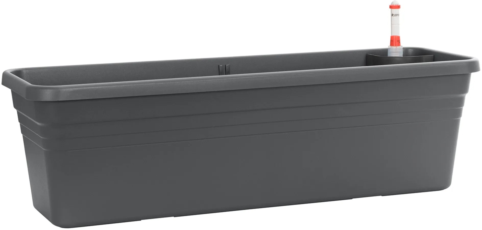 Wie Viele Pflanzen In 60 Cm Blumenkasten Florus Blumenkasten Mediterran mit Bewässerungssystem 60 cm Anthrazit