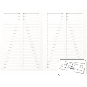 Plus Holz Doppeltor Harmoni Nadelholz Weiß 200 cm x 140 cm