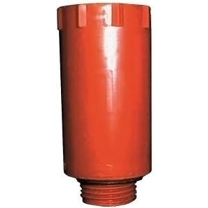 Roter HL Baustopfen aus Kunststoff, 1/2 Zoll, mit Entlüftungsöffnung.