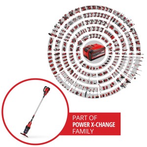 Einhell Akku-Poolsauger GE-PV 18/42 Li T-Solo, rot-schwarz, mit Teleskopstange, im Power X-Change Akku-System.