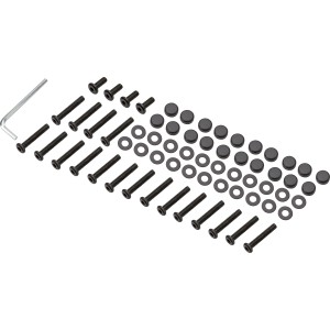 Montageset für Fullerton Lounge-Set mit Schrauben, Unterlegscheiben, Abdeckkappen und Inbusschlüssel.
