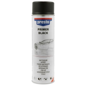 Presto Haftgrund Schwarz 500ml Spraydose für Lackreparatur und Karosseriearbeiten.