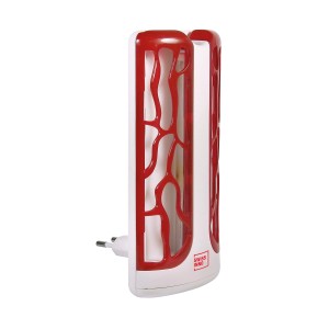 Swissinno Mini-Insektenleimfänger LED 4W, Insektenschutz für Innenräume, rot/weiß.