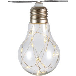 LED Solar Lichterkette, 480cm, klare Birnenform mit warmweißen Lichtern für Garten und Terrasse.