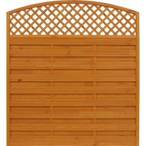 Sichtschutzzaun Element Bordeaux Pinienfarben 180/195 cm x 180 cm