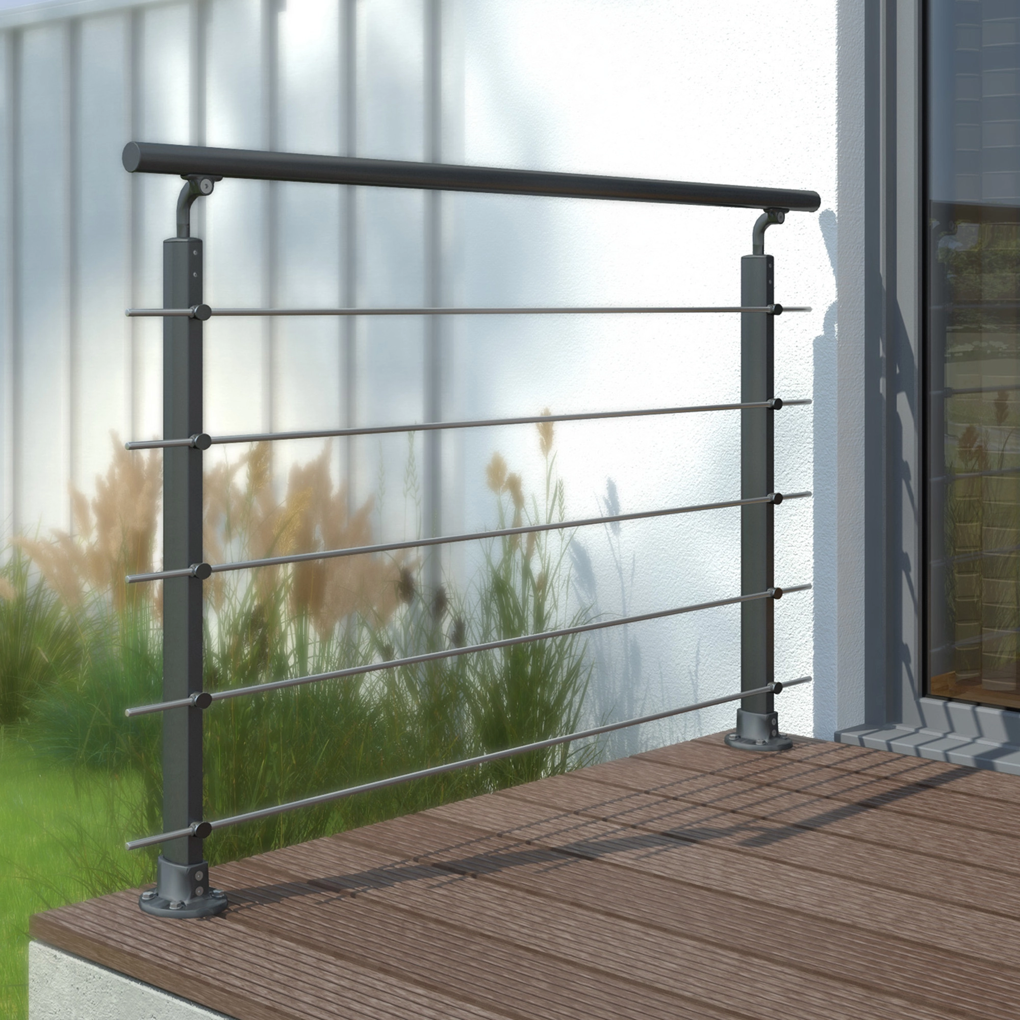 Dolle GeländerKomplettset Prova 150 cm Bodenmontage Anthrazit kaufen