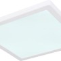 Weiße, quadratische LED-Deckenleuchte Lasse von Globo, 291x291x17 mm.