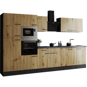 Respekta Küchenzeile Oliver 340 cm Artisan Eiche