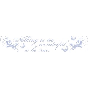 Komar Deko-Sticker Words mit Schmetterlingen und Schriftzug für die Wandgestaltung.