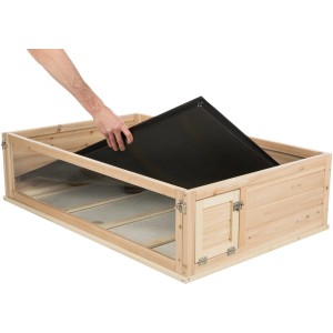 Trixie Kleintierstall Indoor aus Holz/Kunststoff mit herausnehmbarer Wanne für Meerschweinchen.