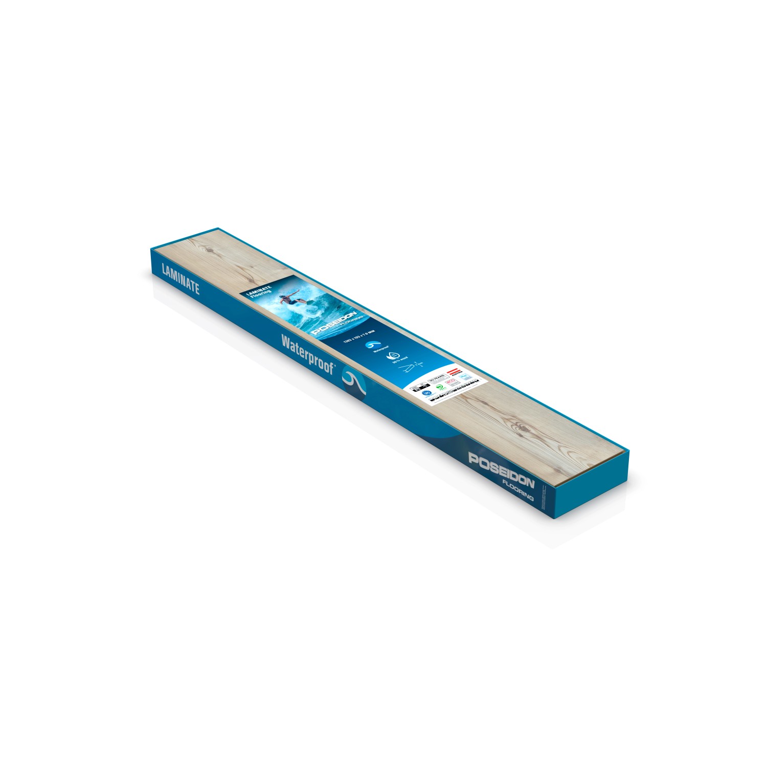 Paket Kaindl Poseidon Laminat California Oak, wasserfest, 7mm stark.