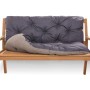 Marineblaues, gestepptes Outdoor Bankkissen 120x60x60cm für 2-Sitzer Gartenbänke.