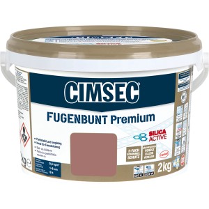 Cimsec Premium Fugenbunt Kastanie, 2 kg, für innen und außen. Fugenmasse mit Schimmelschutz.