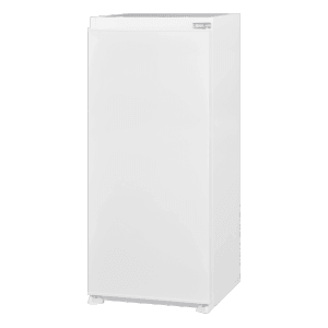 Weißer Respekta Einbaukühlschrank Olavi, Frontansicht.