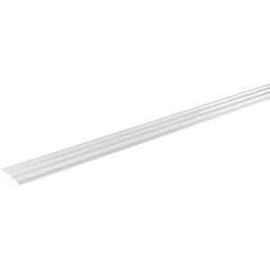 Silbernes Universalprofil aus eloxiertem Aluminium zum Dübeln, 34 x 25 x 900 mm.
