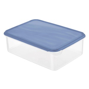 Eckige Rotho Kühlschrankdose Rondo, 5 l, in Horizontblau. Vorratsdose für den Kühlschrank.