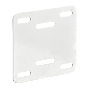 Hettich Reparaturblech, 60x60mm, weiß, für Möbelscharnier-Montageplatten mit 32mm Lochabstand.