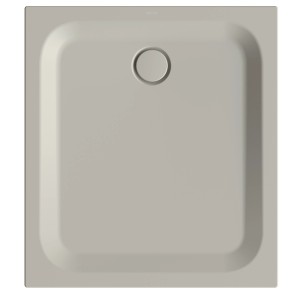 Rechteckige Bette Duschwanne Steel, 100x90 cm, Stone, aus glasiertem Titan-Stahl.