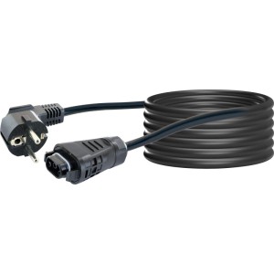 Schwarzes Betteri BC05 Wechselrichter-Anschlusskabel 10m mit Schutzkontaktstecker für Solaranlagen.