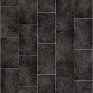 Andiamo PVC Bodenbelag Passion in Anthrazit Fliesenoptik, Meterware.