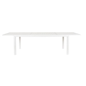 Weißer Ausziehtisch Hilde, 200/300 cm, ideal für Garten & Terrasse.