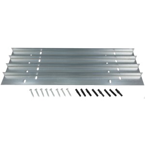 Montagewinkel-Set für Badewannen und Brausetassen mit Schrauben und Dübeln.