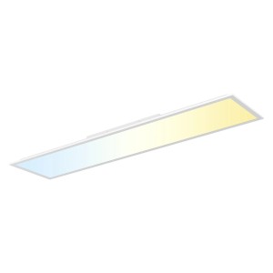 Weißes Osram LED-Panel Essential mit Fernbedienung, 119,5x29,5cm, variable Lichtfarbe.
