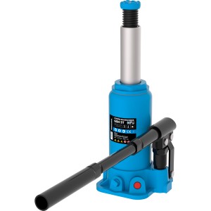 Güde Stempelwagenheber GSH 5T, blauer Hydraulikheber für Wartung & Autoreparatur mit Hebel.