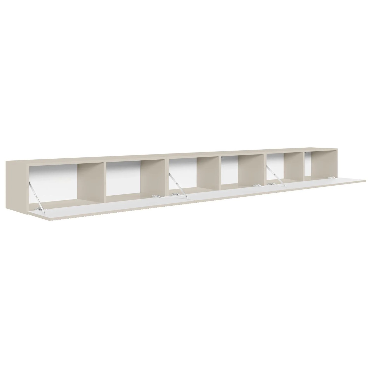 Selsey TV-Hängeboard Veldio mit Lamellenfront 300 cm Greige_4