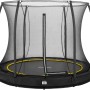 Schwarzes Salta Comfort Edition Bodentrampolin ø 305 cm mit Sicherheitsnetz.