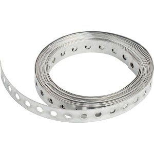 Lochband Verzinkt 17 mm x 5 m Silber