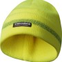 Gelbe Gebol Strickmütze mit Reflektionsstreifen und Thinsulate Futter für gute Sichtbarkeit.