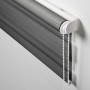 Gardinia Doppelrollo EasyFix, 60x150 cm, anthrazit. Rollo mit transparenten und blickdichten Streifen.