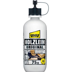 Uhu Holzleim Original, 75g Flasche. Universeller Weißleim für Holz.
