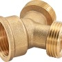 Messing Gewinde-Gabelstück 26,4 mm, T-Stück für Trinkwasser- und Heizungsrohre.