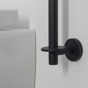 Schwarzer Tiger Reserverollenhalter Boston aus Edelstahl für 2 Rollen Toilettenpapier.