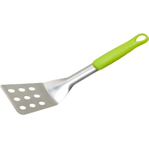 Outdoorchef Grillwender aus Edelstahl mit grünem Griff, Teil des Besteck-Sets Starter.