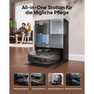 Eufy Saug- und Wischroboter X10 Pro Omni mit All-in-One Station.