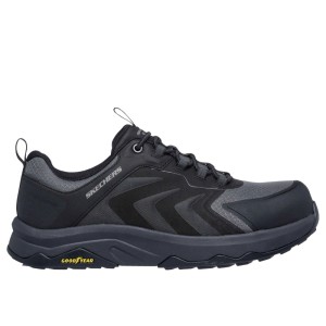 Schwarzer Skechers Speed-Flex Trekker S3S Sicherheitsschuh für Herren mit robuster Goodyear Sohle.