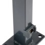 Anthrazit Zaunpfosten (89 cm) mit Bodenplatte für Zaunbau & Sichtschutz.